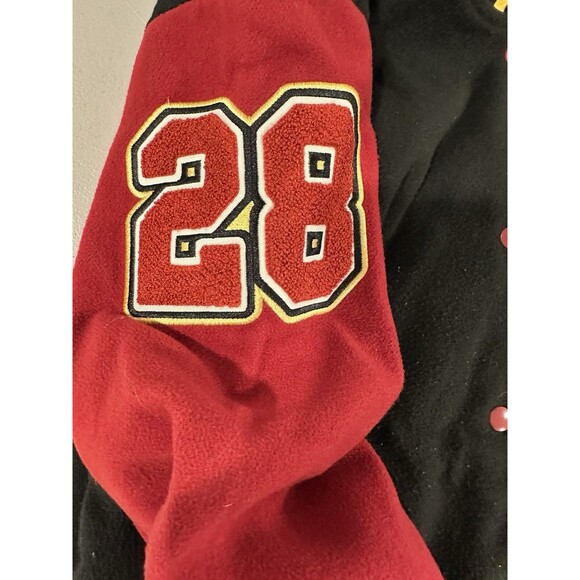 Disney Mickey Mouse & Pluto Hello Folks! Varsity Letterman Red/Black Jacket XL - Picture 10 of 16